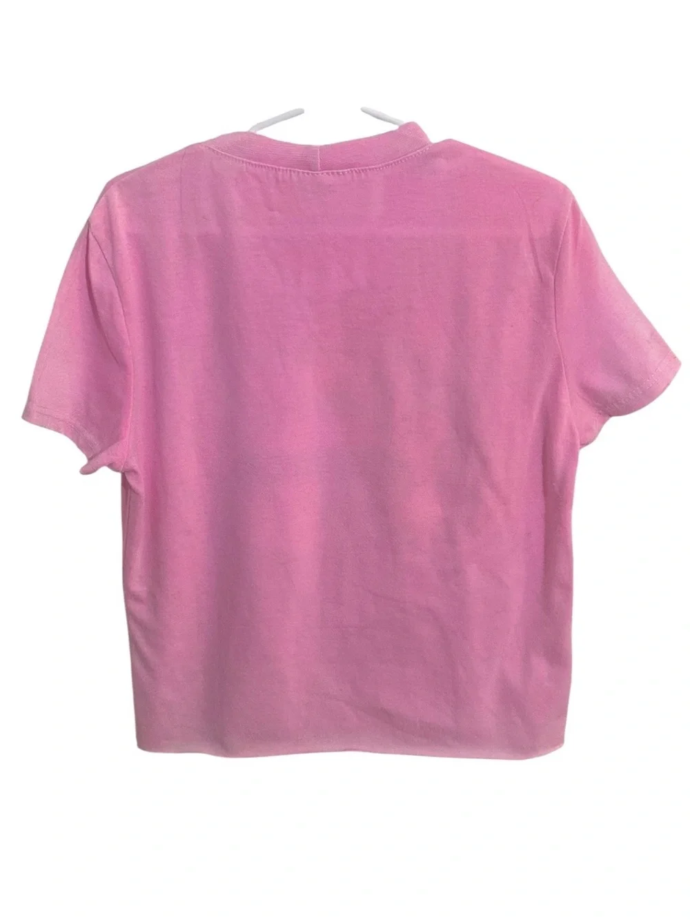 Firehouse Girl's Hot Pink Cropped Graffiti Lips Graphic T-Shirt - Size Small